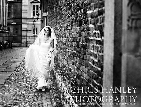 Trinity College Cambridge wedding by Chris Hanley Photography 29 A fantastic photograph, lovely perspective... and one way to avoid the cobbles in those gorgeous killer heels?!