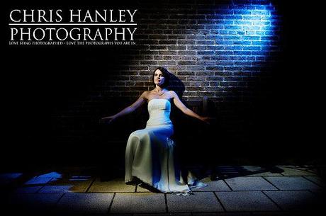 Trinity College Cambridge wedding by Chris Hanley Photography 01 Steph in the spotlight. How beautiful is she, how lovely is the blue glow of the lighting... rhetorical question. Wow.