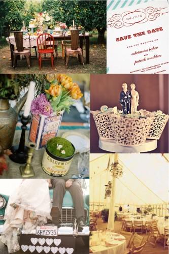 A garden, retro and craft themed inspiration board A garden, retro and craft themed inspiration board