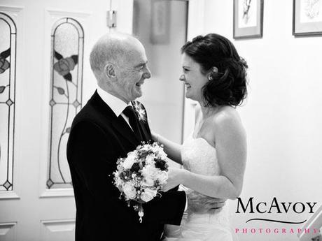 Beeston Manor wedding by McAvoy Photography 153 Jane and her dad before the wedding