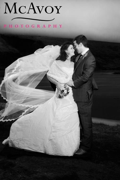 Beeston Manor wedding by McAvoy Photography 263 A wedding veil blowing in the wind won't necessarily do what you'd like it to... but this is brilliant!