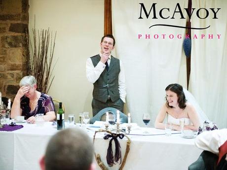 Beeston Manor wedding by McAvoy Photography 336 Chris's speech went down very well!