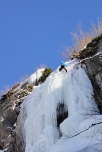ice climbing Col de Montets