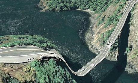 Distorted Bridges And Overlays From Google Earth