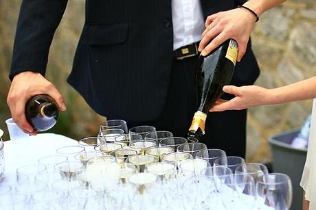 Bristol Bordeaux Quay international wedding photographer Izzy Hudgins 22 Pouring the champagne