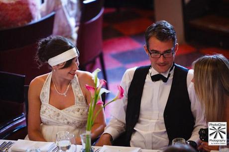 Art deco wedding venue Daffodil by photographer Jonathon Watkins 12 Natalie and Duncan: vintage inspired bride and groom