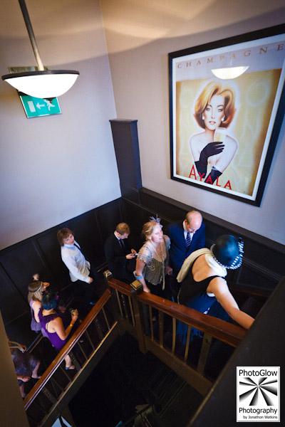 Art deco wedding venue Daffodil by photographer Jonathon Watkins 10 The staircase at The Daffodil