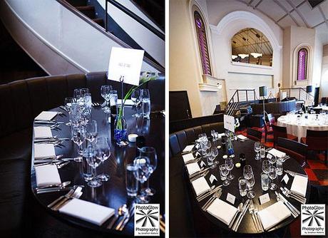 Art deco wedding venue Daffodil by photographer Jonathon Watkins 27a Wedding tables at The Daffodil