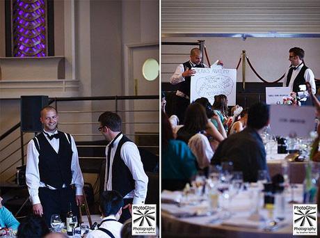 Art deco wedding venue Daffodil by photographer Jonathon Watkins 15 The best men making their speeches