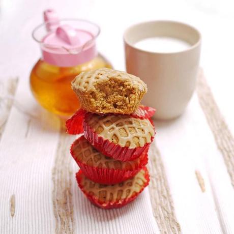 Mini Brown Sugar Muffins with Coffee Glaze