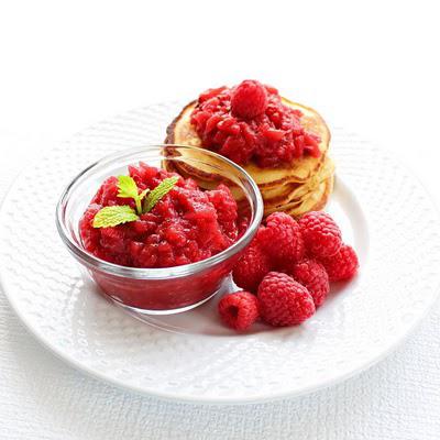 Apple Raspberry Sauce and Ricotta Pancakes Apple Raspberry Sauce and Ricotta Pancakes