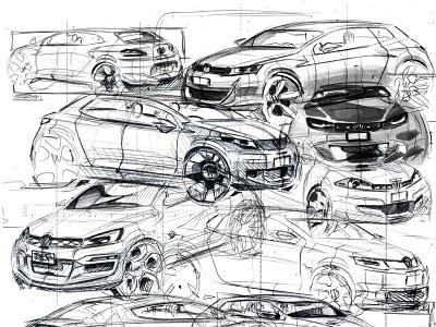 VW research sketches by Akos Szaz