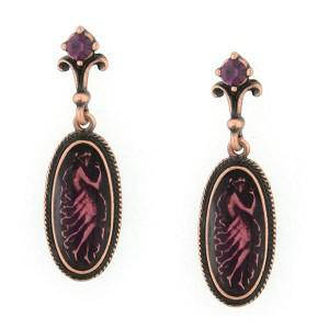 25033 Enamel drop earrings