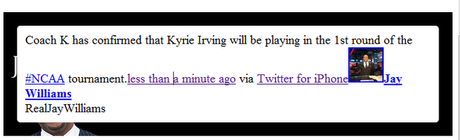 Update: Kyrie Irving is Back, Bitches Update: Kyrie Irving is Back, Bitches