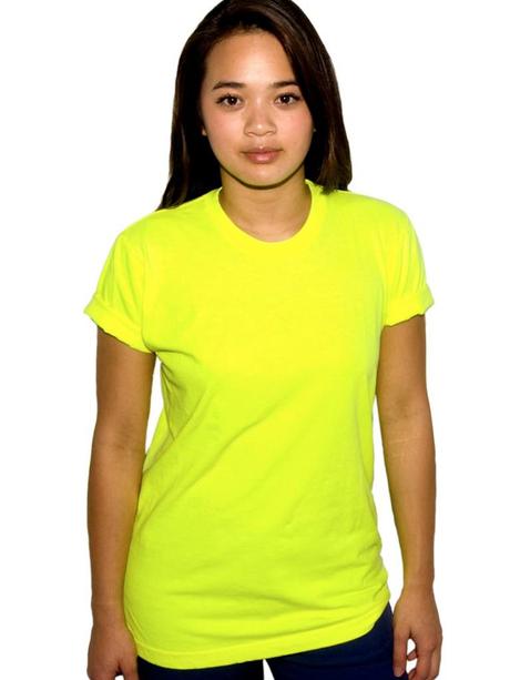 aa neon yellow tee american apparel neon yellow tee