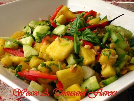 Thai Style Pineapple & Cucumber Salad