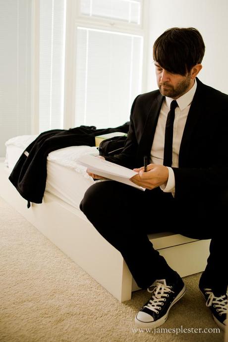 Leeds Wedding by James P Lester Photography 28 Checking the wedding plans one last time! Love those black Converse