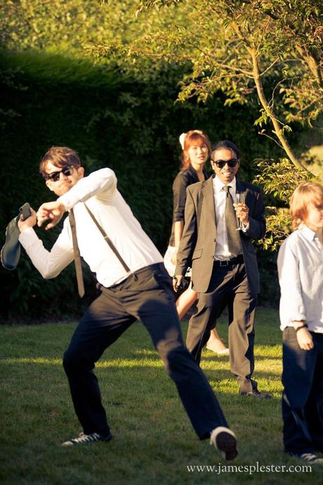Leeds Wedding by James P Lester Photography 07 Guests look on nervously as Andy takes aim