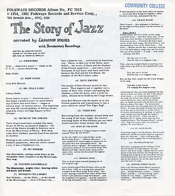 LANGSTON HUGHES: THE STORY OF JAZZ LANGSTON HUGHES: THE STORY OF JAZZ