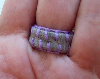 Fabric Button Ring