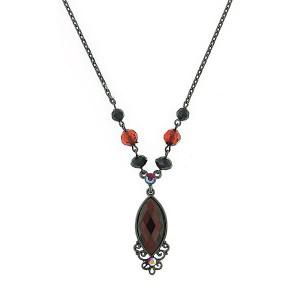 46879 Mysterious Red Marquise Necklace