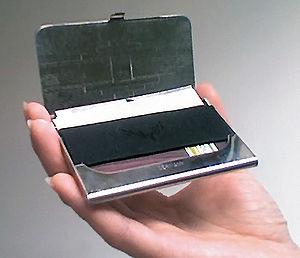 Business card case enclosure Business card case enclosure