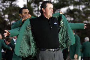 What are the odds that Mickelson or Laird will don the Masters Jacket? Woods_mickelson_masters
