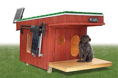 Doghouse With Solar Heating System, LED Lights And Wi-Fi Security Camera Doghouse With Solar Heating System, LED Lights And Wi-Fi Security Camera