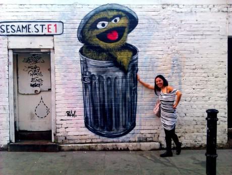 Blam repaints Oscar The Grouch on Hanbury Street Blam repaints Oscar The Grouch on Hanbury Street