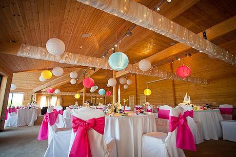 Decorate your wedding venue in brights but keep sight of the prettiness of