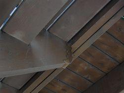 Improper stairway stringer attachment Improper stairway stringer attachment