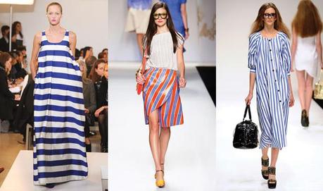 Jill Sander, Fendi, PPQ: 2011 spring runway navy stripes fashion