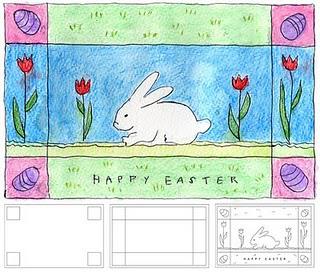 Homemade Watercolor Easter Card