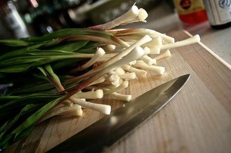 What I'm making this weekend... Phyllo Crusted Goat Cheese and Lentil Pie with Wild Ramps Ramps