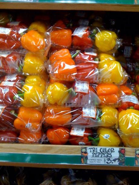 Plastic Wrapped Bell Peppers from Trader Joes Wasteful Food Packaging: Would you Like Some Food with your Plastic?