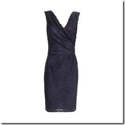 Lourdes WRAPPED RUCHED FRONT DRESS INDIGO