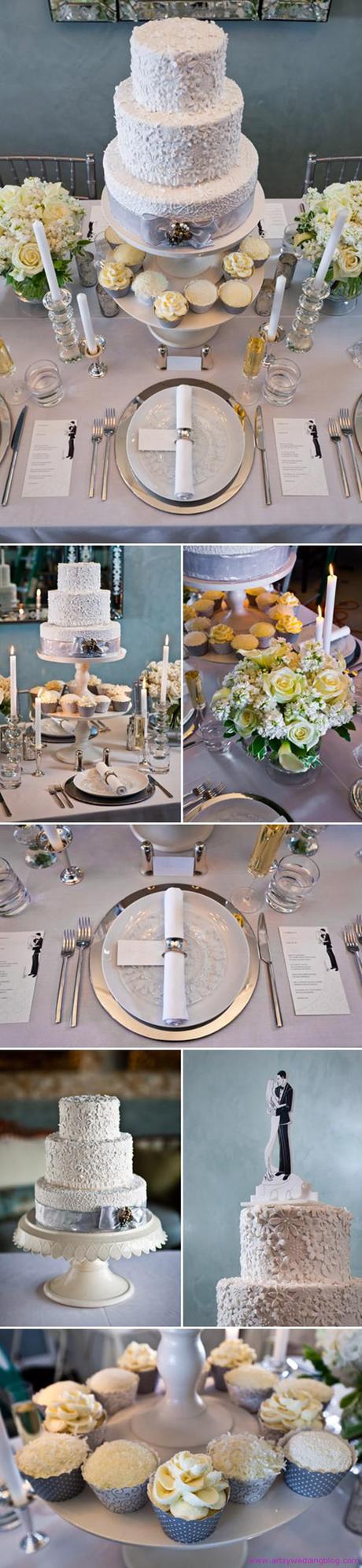 Chic Silver and White Winter Table Top Decor Ideas