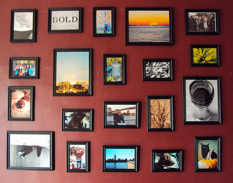 Wall decor: photos and math Wall decor: photos and math