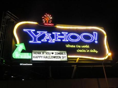 Yahoo Billboard at Night