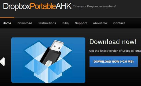 How to use Portable Dropbox