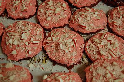 Red Velvet Peppermint Cookies