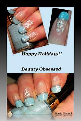 NOTD: Holiday Themed Nails- Winter Wonderland