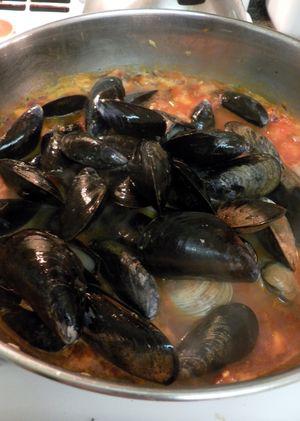 Tuscan Mussel & Clam Soup- Add seafood