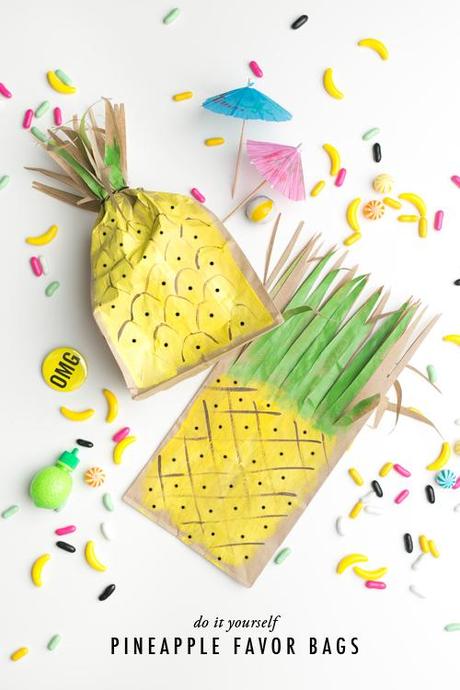 Pineapple favor bags