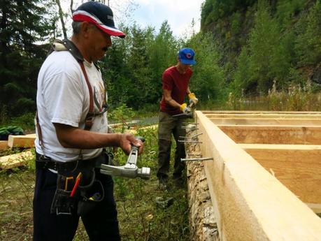 Why Gitxsan Built a Camp to Blockade an LNG Pipeline in BC’s North Construction of a house in August for Aboriginal protesters to permanently blockade LNG pipeline development in Gitxsan territory - Photos by Pansy Wright-Simms