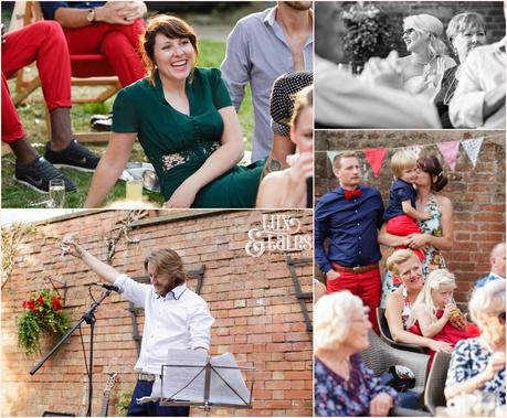 Hathaways Tearoom Wedding Photography RSC Swan Theatre Wedding Photographer speeches & picnicing guests