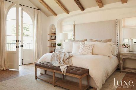 Luxurious whites, rustic wood