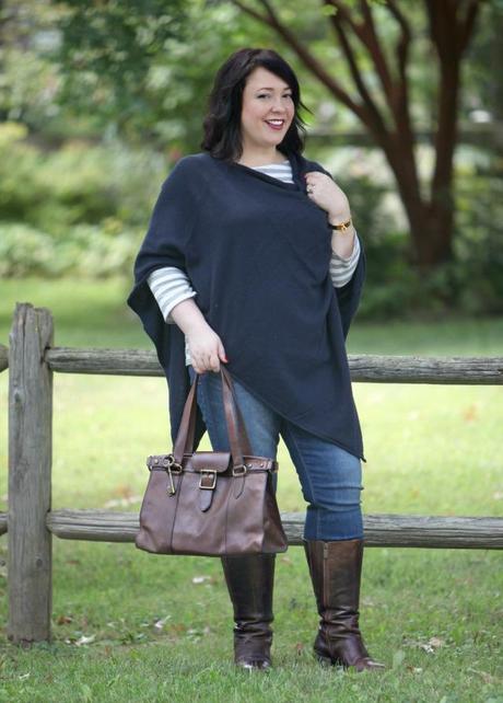 What I Wore: Mom Style wardrobe oxygen what i wore ann taylor cashmere poncho