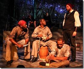 Lionel Gentle, Darren Jones, Alif Muhammad and Joseph Wiens star in Shattered Globe Theatre's Review: The Whaleship Essex (Shattered Globe Theatre)