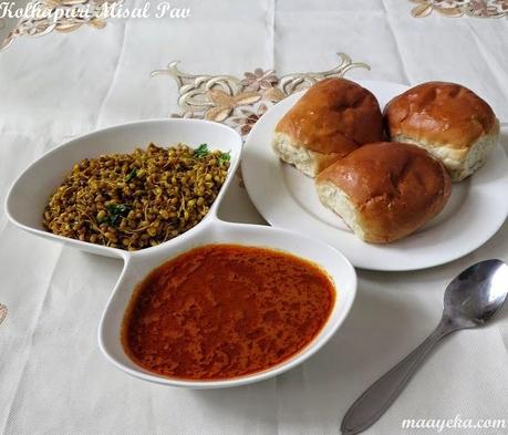 how to make kolhapuri misal pav